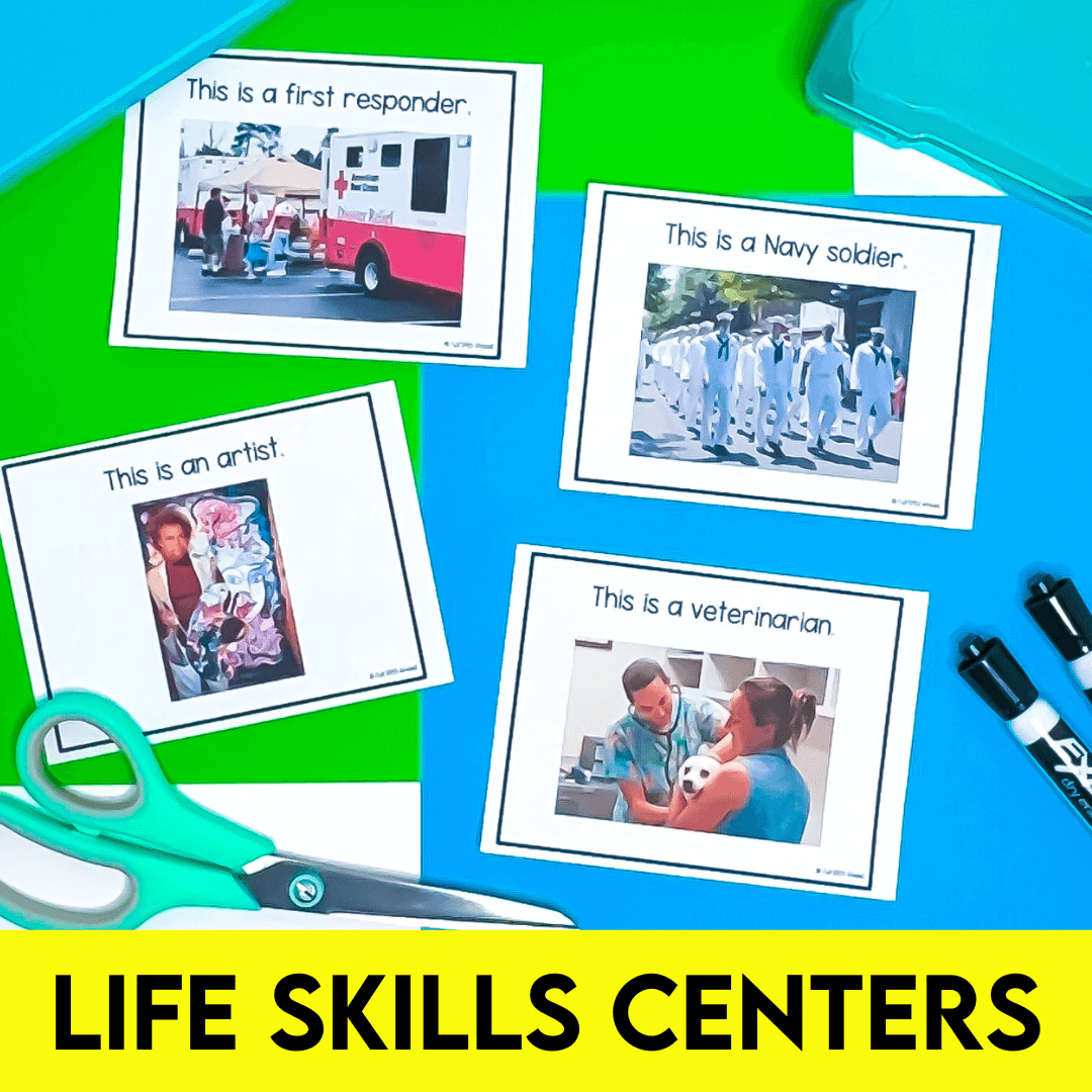 Community Helpers Careers Jobs Life Skills Task Box Special Education Centers - Image 3