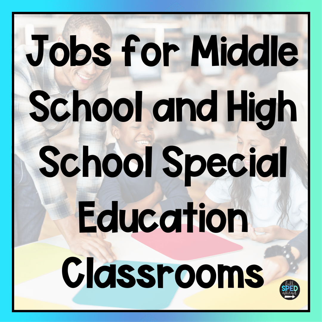 Jobs for Middle School and High School Special Education Classrooms