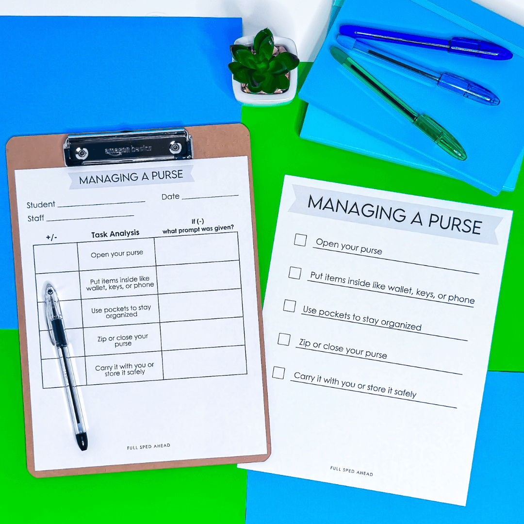 Manage a Purse Use Individual Visual Schedule Checklist Special Education - Image 5