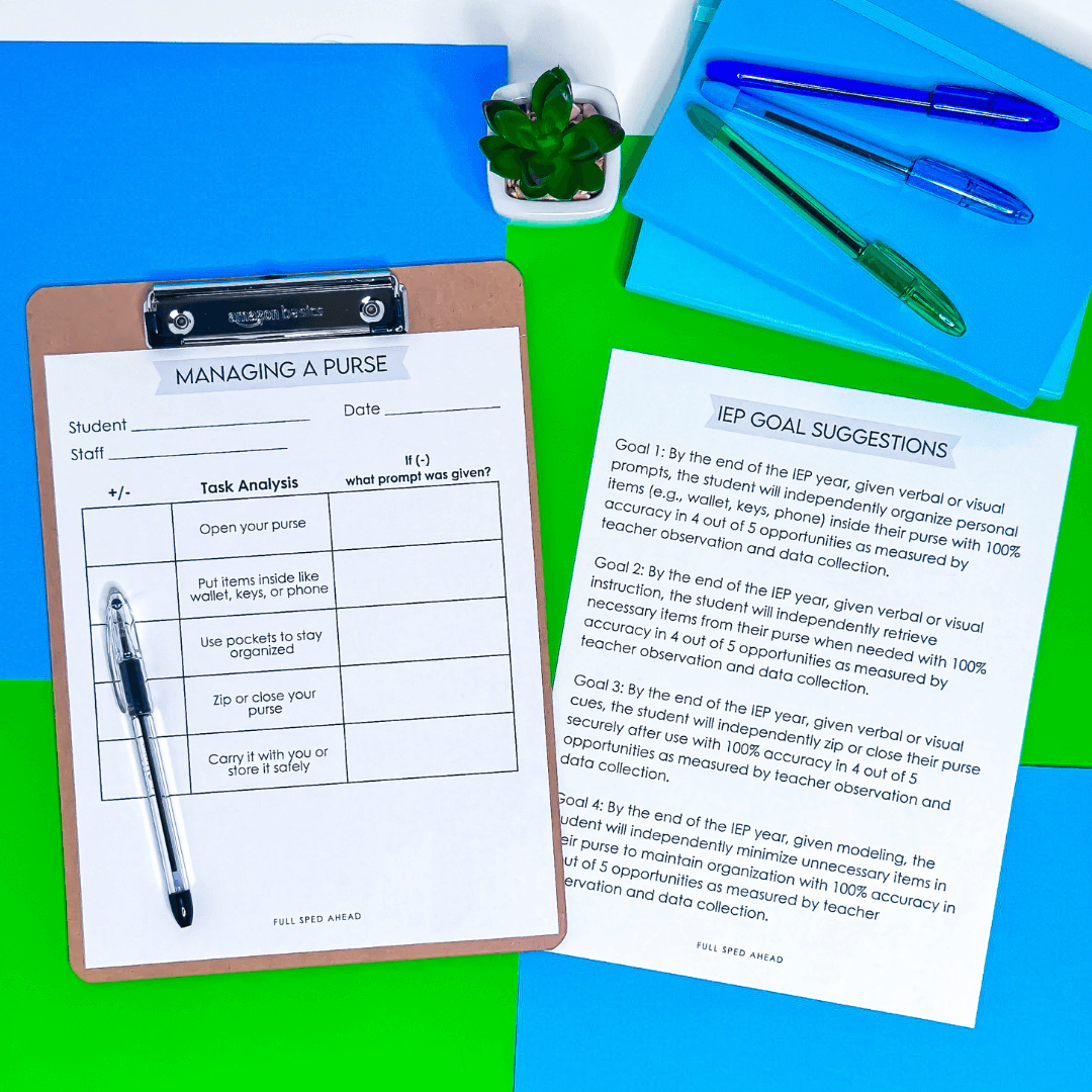 Manage a Purse Use Individual Visual Schedule Checklist Special Education - Image 4