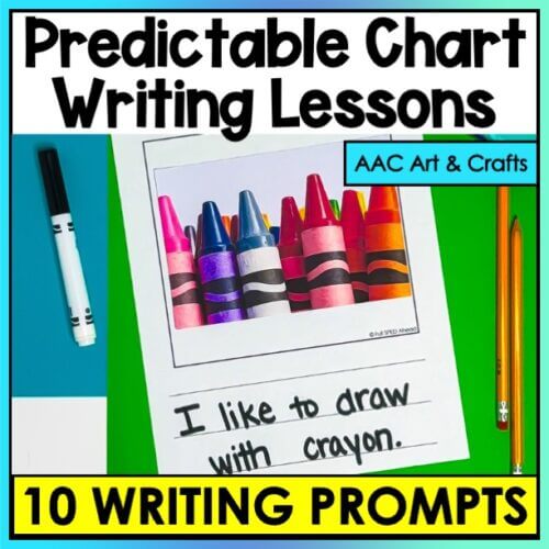 Art Predictable Chart Writing Curriculum Prompts Sentences Special Education