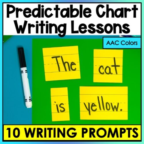 Colors Predictable Chart Writing Curriculum Prompts Sentences Special Education
