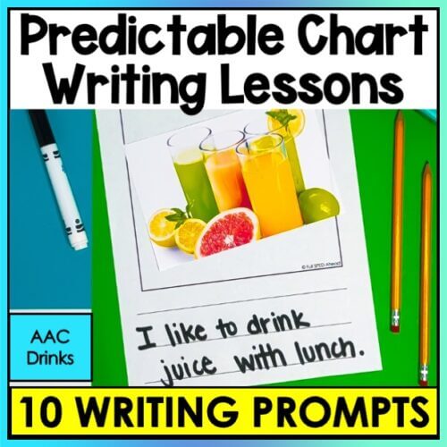 Drinks Predictable Chart Writing Curriculum Prompts Sentences Special Education