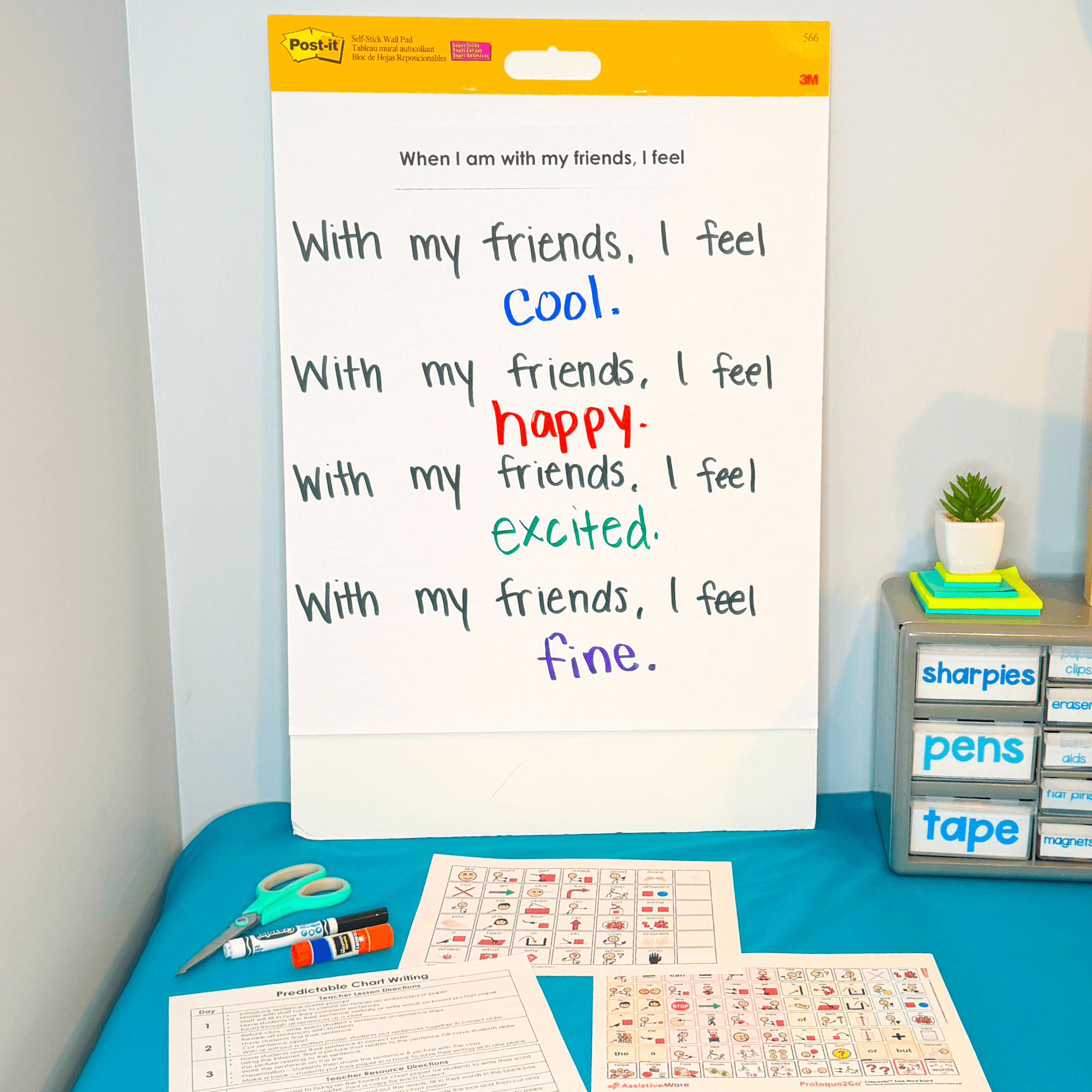 Emotions Predictable Chart Writing Curriculum Prompt Sentences Special Education - Image 6