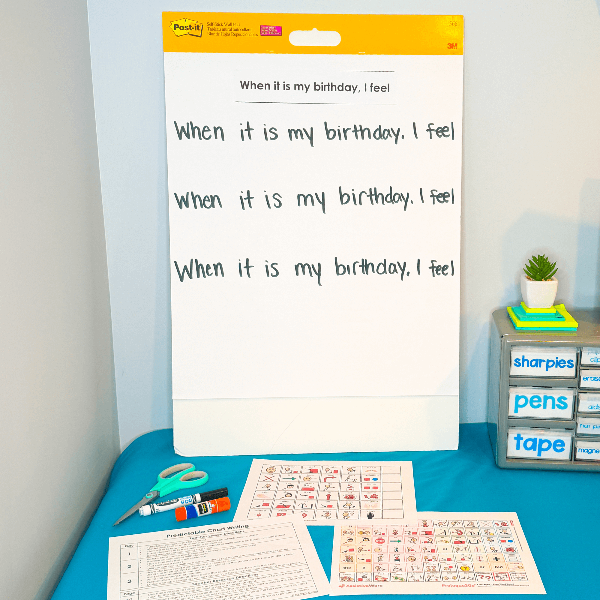 Emotions Predictable Chart Writing Curriculum Prompt Sentences Special Education - Image 5