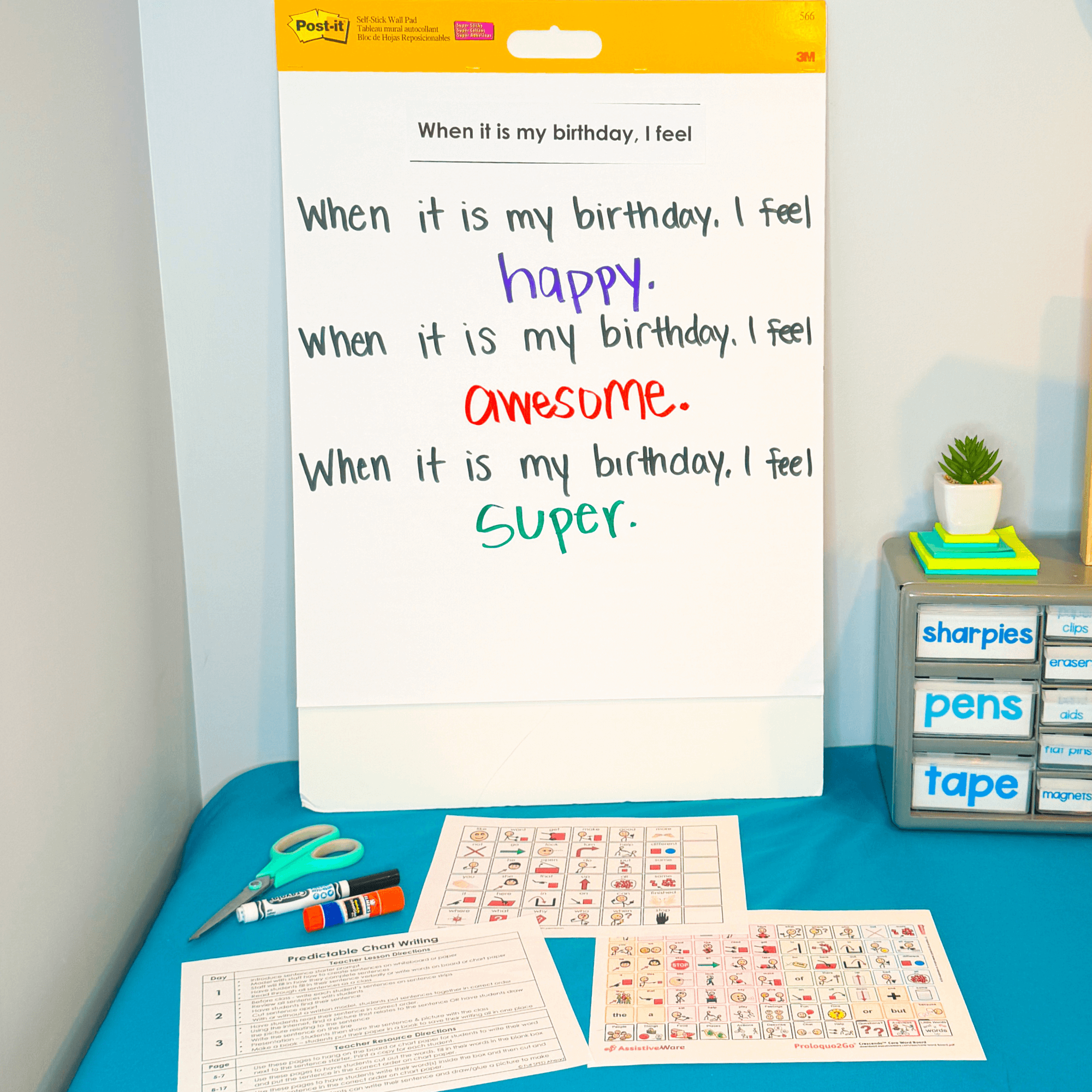 Emotions Predictable Chart Writing Curriculum Prompt Sentences Special Education - Image 4