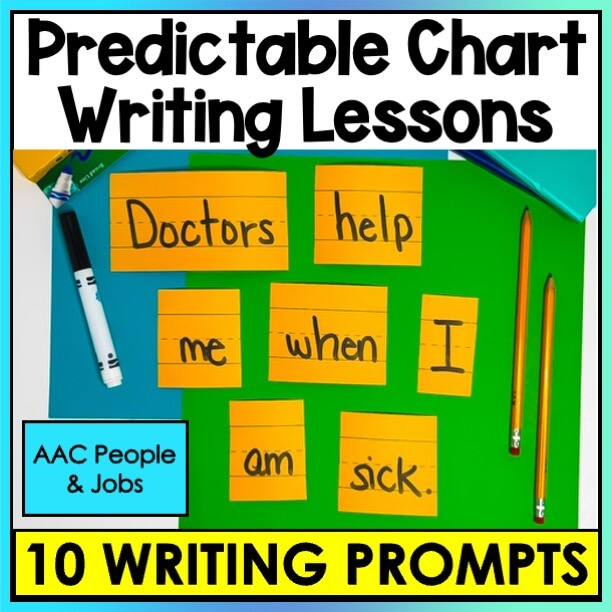 People Predictable Chart Writing Curriculum Prompts Sentences Special Education