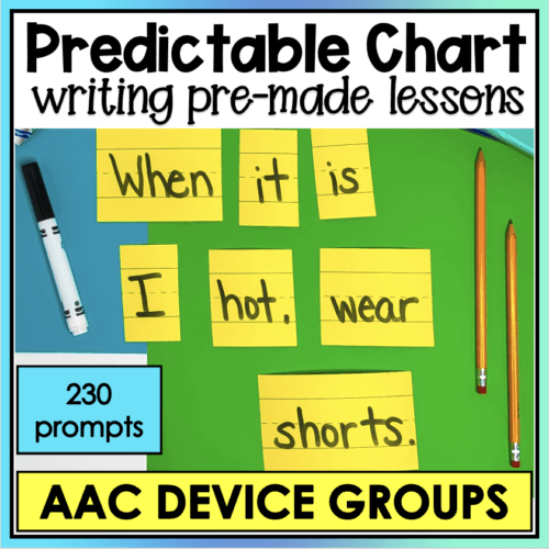 Predictable Chart Writing Curriculum Prompt Sentence Starters Special Education