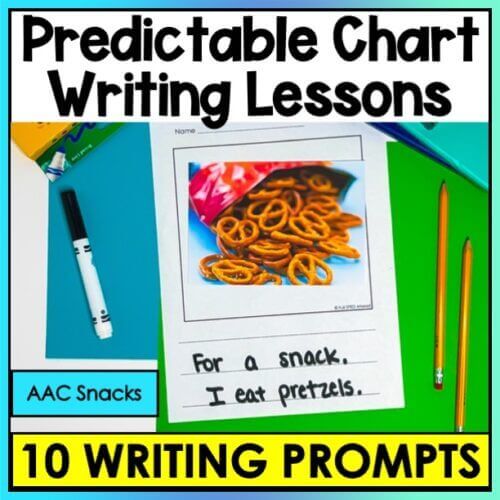 Snacks Predictable Chart Writing Curriculum Prompts Sentences Special Education