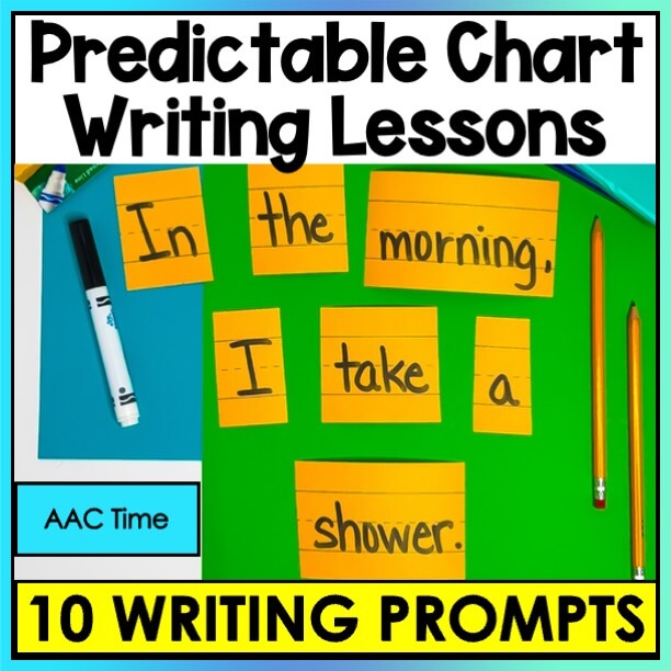 Time Predictable Chart Writing Curriculum Prompts Sentences Special Education