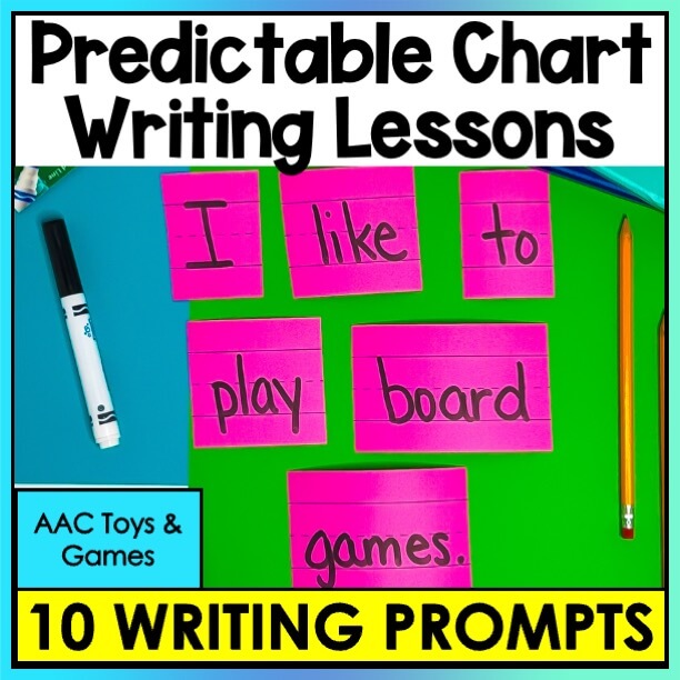 Toys Games Predictable Chart Writing Curriculum Prompts Special Education