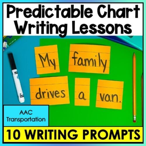 Transportation Predictable Chart Writing Curriculum Sentences Special Education