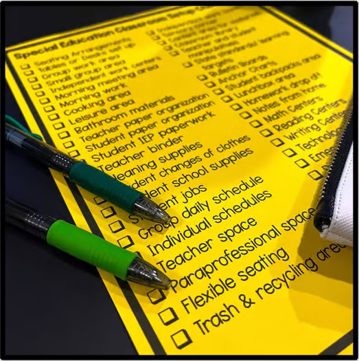 classroom set up checklist