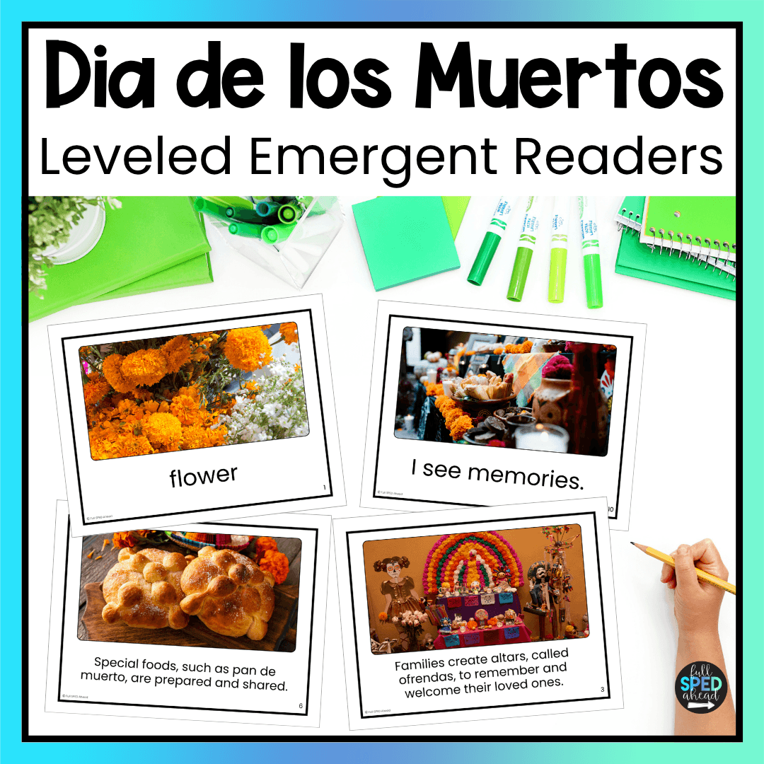 Day of Dead Emergent Reading Comprehension Special Education Adapted