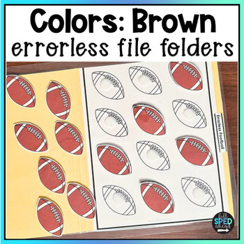 Math Colors Brown Errorless File Folder Games Autism Centers Special Education