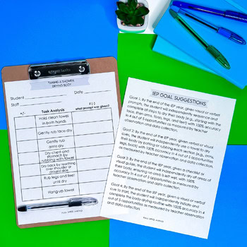 How To Shower Dry Your Body Visual Task Analysis Template Special Education - Image 4
