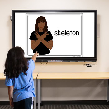 Halloween Classroom Hand Signal Sign Language Visual Bulletin Board and Lessons - Image 2