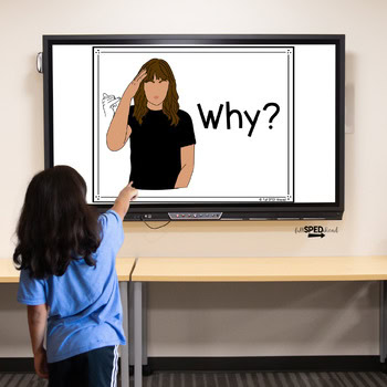 Wh- Question Classroom Hand Signal Sign Language Visual Bulletin Board ASL - Image 2