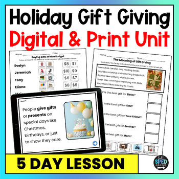 Christmas Holiday Gift Giving Special Education Budgeting Shopping Social Skills