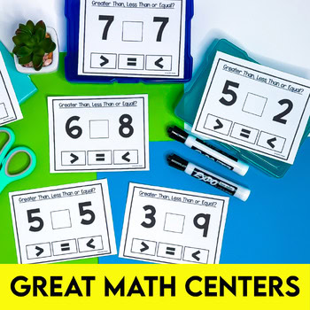 Greater Than Less Than Equal To Math Reasoning Comparing Numbers Centers - Image 3