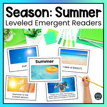 Summer Season Emergent Reading Comprehension Special Education Adapted Books