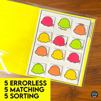Ice Cream Sweet Treat File Folder Activities Special Education ESY Summer School - Image 3
