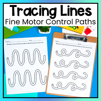 Fine Motor Tracing Bulky Lines Worksheets Special Education Centers Occupational