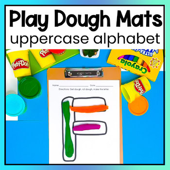 Play Dough Mat Uppercase Alphabet Letters Autism Fine Motor Centers Special Ed