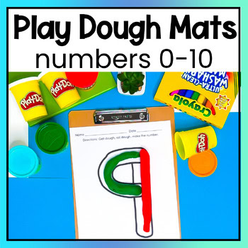Play Dough Mat Math Numbers 0-10 Autism Fine Motor Centers Special Education