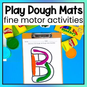 Letter Numbers Play Dough Mats Math ELA Autism Preschool Kindergarten Special Ed