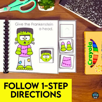 Halloween Follow Directions Build Frankenstein Adapted Books Special Education - Image 3