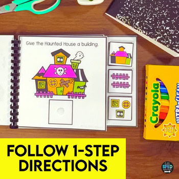 Halloween Follow Directions Build Haunted House Adapted Books Special Education - Image 3