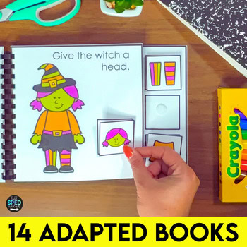 Halloween Following Directions Activity Speech Therapy Adapted Books Special Edu - Image 2