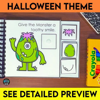 Halloween Following Directions Activity Speech Therapy Adapted Books Special Edu - Image 4