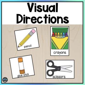Visual Directions School Supplies Classroom Visuals Special Education Printable
