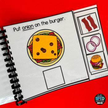 Cooking Burger Reading Adaptive Books Special Education Life Skills Activities - Image 4
