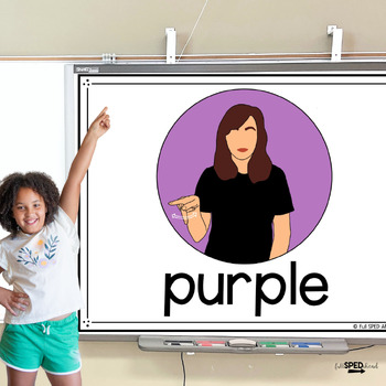 Math Colors ASL Sign Language Basic Skills Google Slides Digital Lesson Posters - Image 3
