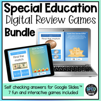 Summer School Digital Resources Math Review Game Google Slide Special Education