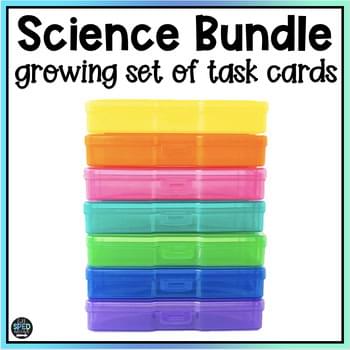 Science Task Cards Printable Special Education Centers Work Box Growing Bundle