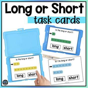 Long or Short Measurement Length Math Skills Task Cards Special Education Center